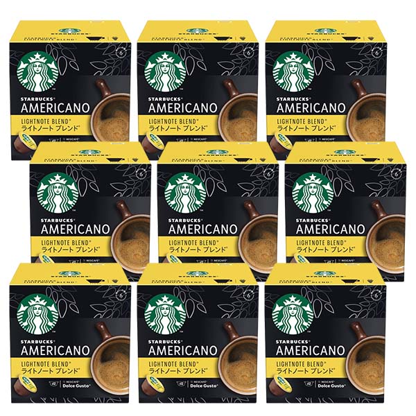 ネスカフェ ドルチェグスト 専用カプセル スターバックス ライトノートブレンド ×9箱【3~4営業日以内に出荷】【送料無料】ネスレ ネスカフェ コーヒー ホットコーヒー スタバ
