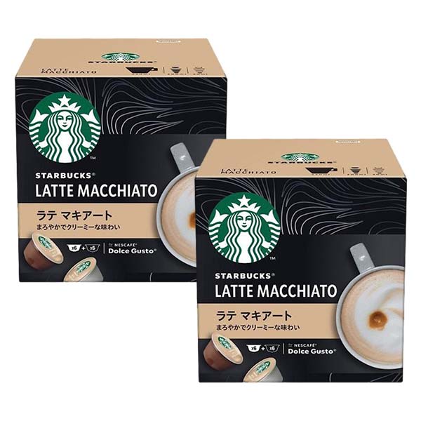 ネスカフェ ドルチェグスト 専用カプセル スターバックス ラテマキアート ×2箱【3~4営業日以内に出荷】【送料無料】ネスレ ネスカフェ コーヒー ホットコーヒー スタバ