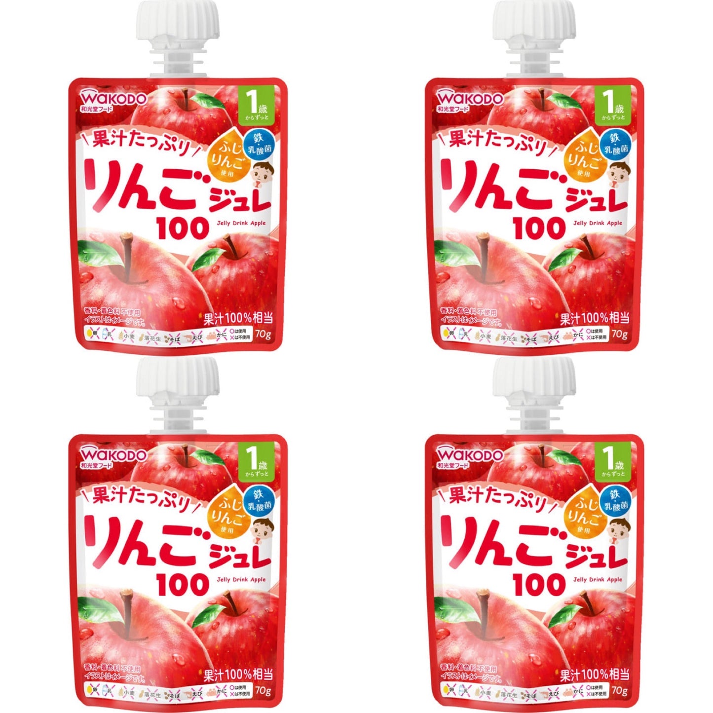 和光堂 1歳からのMYジュレドリンク りんご100 4個パック 70g 【12ヶ月~】※ ジュレ ドリンク