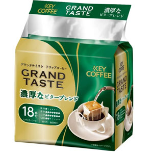 キーコーヒー KEY COFFEE ドリップバッグ グランドテイスト 濃厚なビターブレンド 6g×18袋×24個(432袋)【7〜10営業日以内に出荷】 ドリップコーヒー ドリップバッグコーヒー