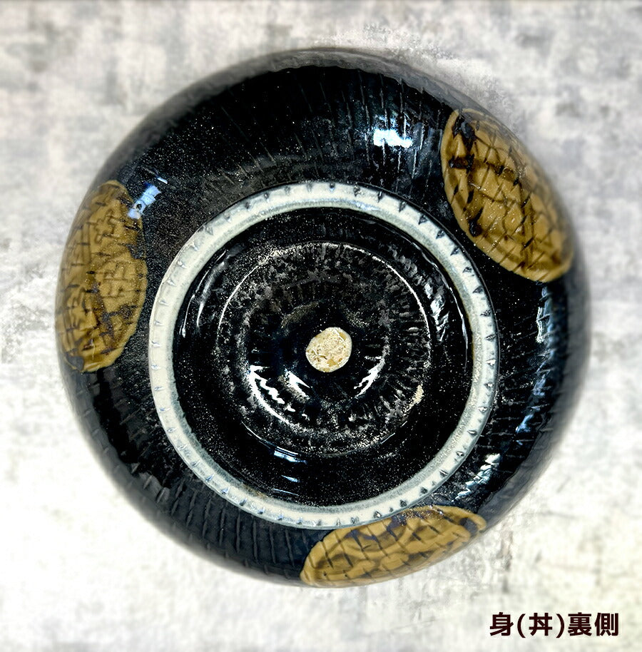 引出黒紋様6.0平蓋丼(直径18cm) 美濃焼 陶器 うなぎ 鰻 ウナギ 丼ぶり 蒲焼き 土用丑 本格的 業務用 陶器のふる里 trysユ