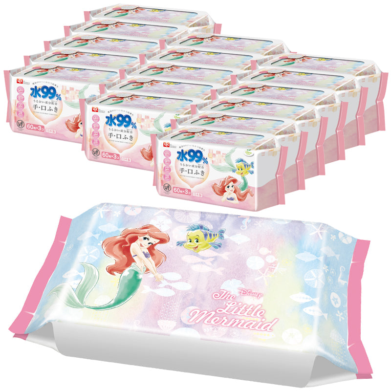 ディズニー WA手口ふき60枚×48P アリエル【最安値に挑戦】
