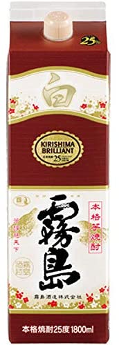 霧島酒造 本格芋焼酎 白霧島 25度 1800ml 6本入