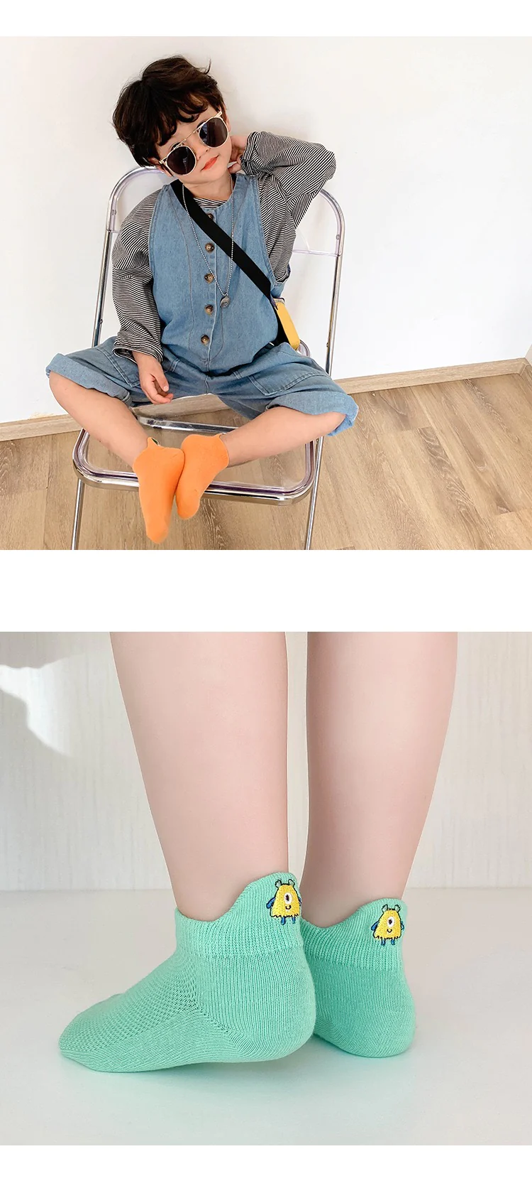 男の子用 お徳8足セット サイズ S:12-15cm(1歳ー3歳) 即納 通気性 子ども ソックス 短め バック刺繍 可愛い アンクルソックス ショートソックス