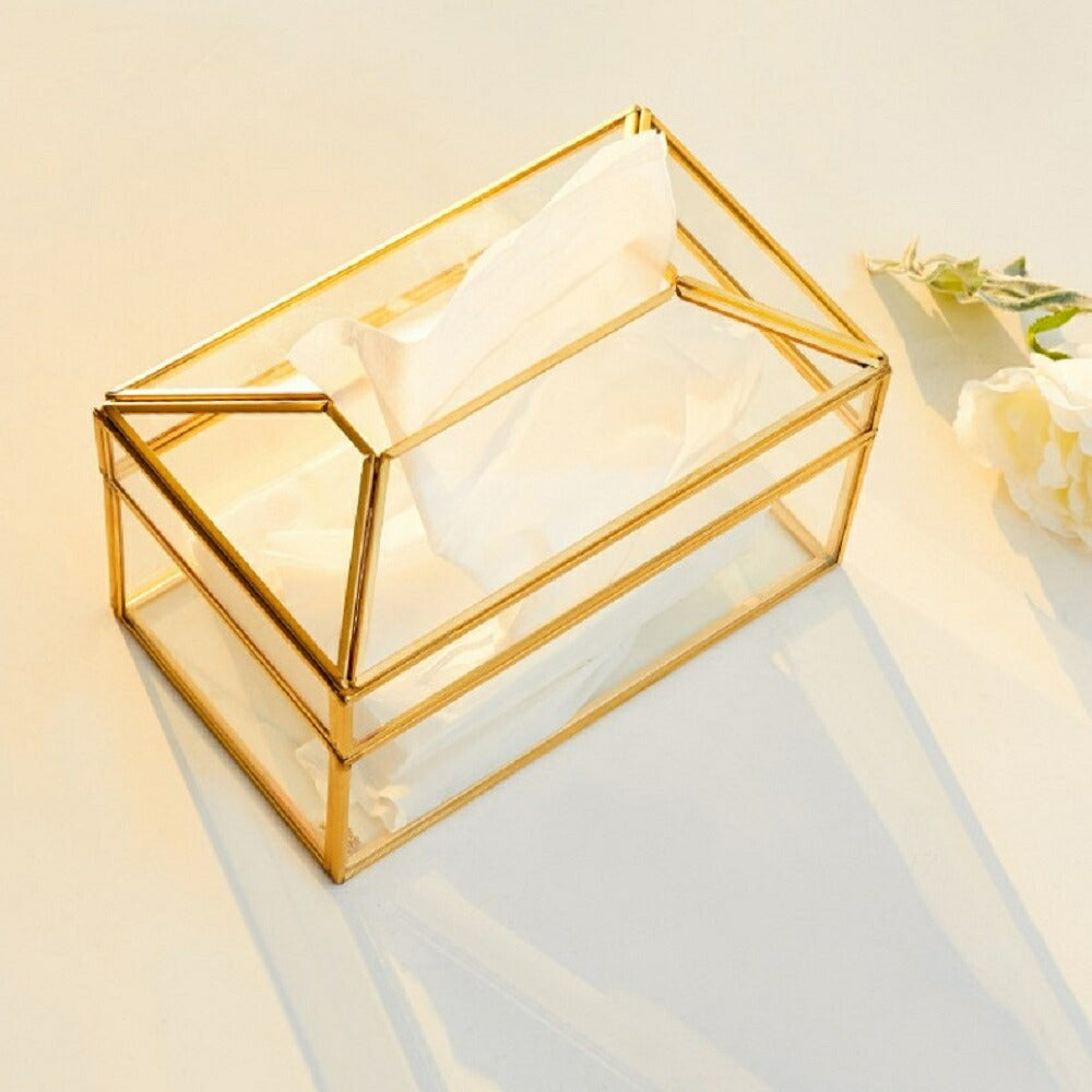 ティッシュボックス クリア ゴールド ティッシュケース ティッシュボックスケース 上品 キラキラ 豪華 ゴージャス 女性 レディース ホテル ガラス調 アンティーク調 可愛い かわいい おしゃれ ペーパー ティッシュ ボックス 高級 クリスタル 北欧 インテリア