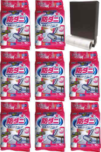 クリンクル 防ダニ 粘着スペアテープ 90周巻x3巻入x8個セット