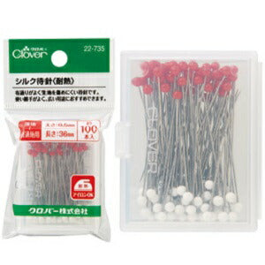 【メール便OK】Clover クロバー シルク待ち針 耐熱 22-735
