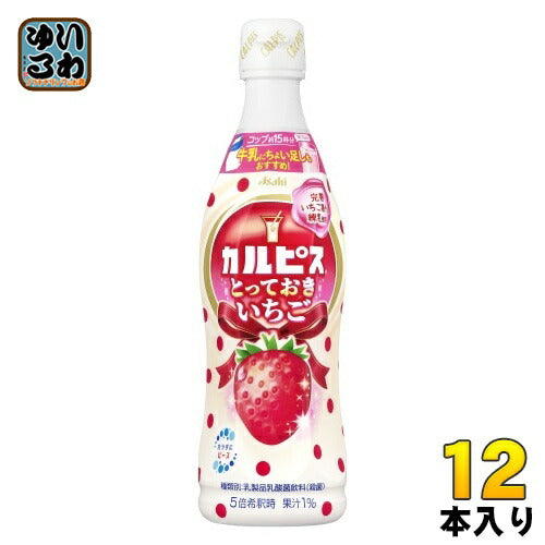 アサヒ カルピス 甘熟いちご 5倍希釈用 470ml プラスチックボトル 12本入 乳酸菌飲料 希釈用 いちご – カウシェ