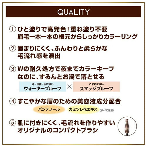 【メール便 送料無料】エクセル カラーオンアイブロウ CO01 ナチュラルブラウン