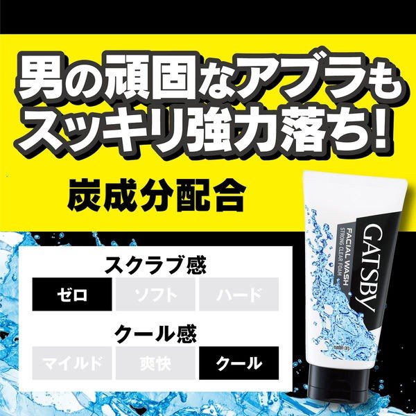 GATSBY(ギャツビー)洗顔料 ストロングクリアフォーム 強力爽快 ノンスクラブ 130g