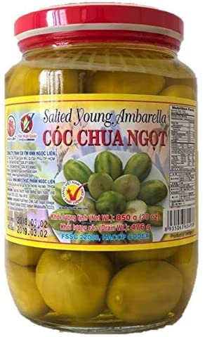 Ngoc Lien アンバレラ塩漬け瓶詰 850g 1瓶 Ngoc Lien Coc Chua Ngot 850g 1 hu