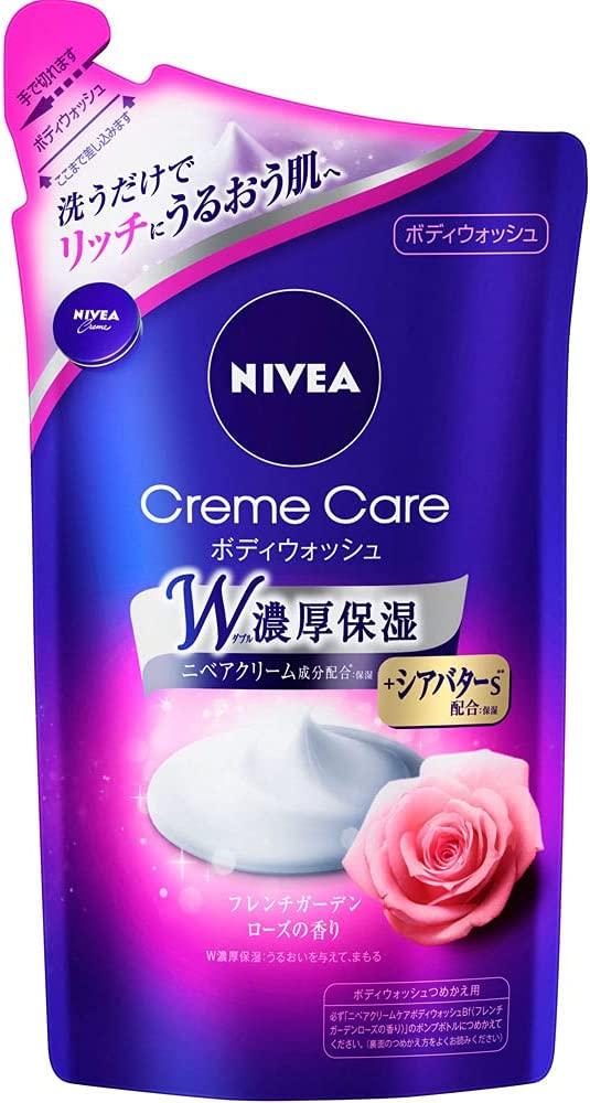 1-2日発送 ニベア クリームケア ボディウォッシュ フレンチガーデンローズの香り つめかえ用 360ml