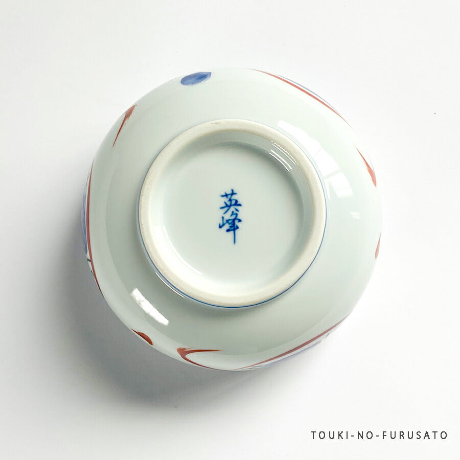 手描き魚紋多用碗 直径12.4cm さかな 手描き どんぶり 小丼 丼ぶり 和食器 煮物鉢 磁器 鉢 ボウル ボール 食器 美濃焼 国産 昭和レトロ 中華 陶器のふる里 stockヤ
