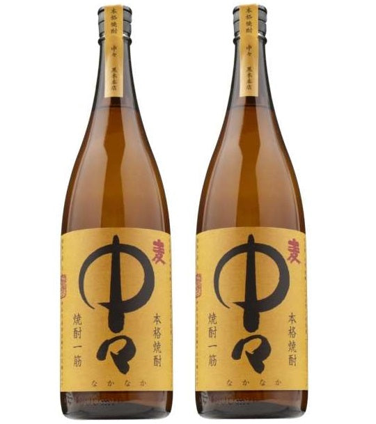 【送料無料】黒木本店 大麦焼酎 中々 麦 25度 1800ml 1.8L×2本【北海道・沖縄県・東北・四国・九州地方は必ず送料がかかります】【熨斗・ご贈答品の対応可】