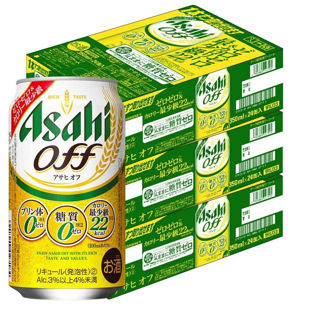 【送料無料】アサヒ オフ 350ml×3ケース/72本【北海道・沖縄県・東北・四国・九州地方は必ず送料が掛かります。】