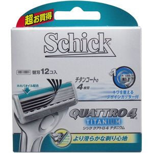 【送料無料】シック クアトロ4 チタニウム 替刃 12個入