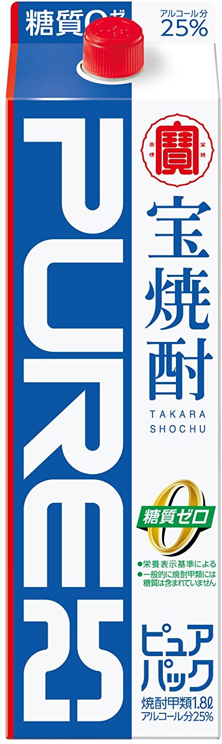 宝焼酎 ピュアパック 25度 1.8L 6本