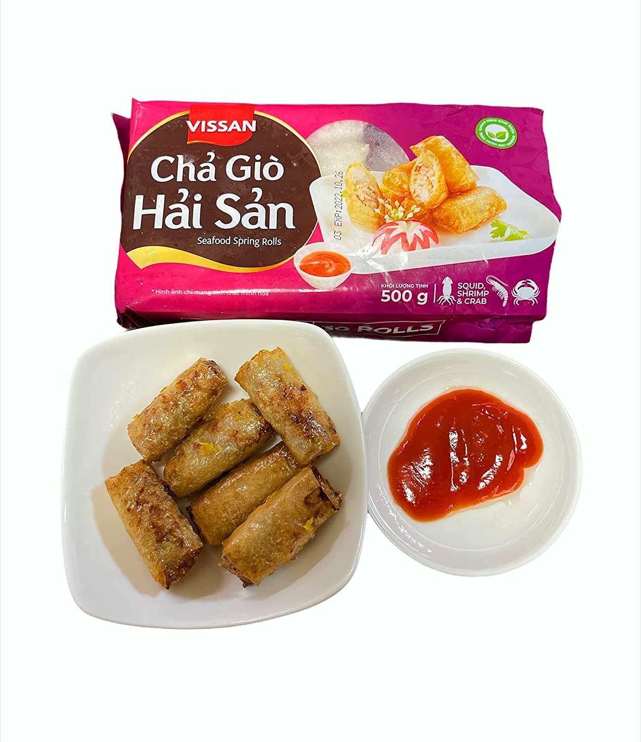VISSAN 冷凍海鮮揚げ春巻き 500g 1袋 CHA GIO HAI SAN VISSAN 500g 1tui