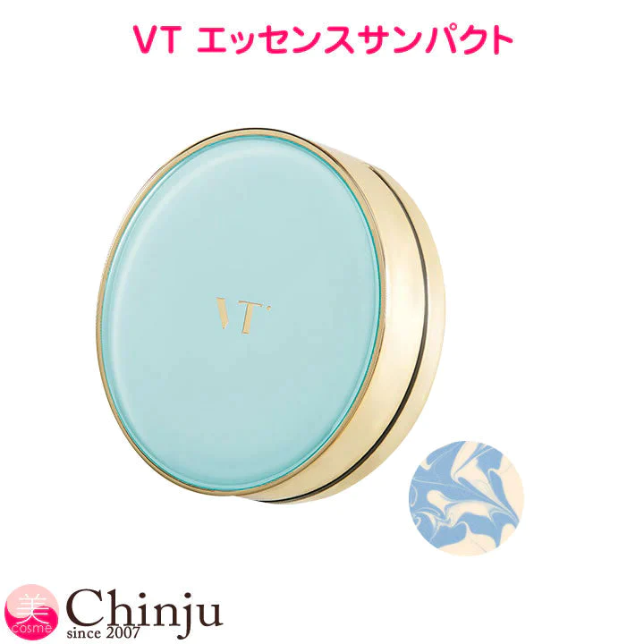 【ネコポスメール便】VT エッセンスサンパクト 11g ブイティ 紫外線カット 保湿 ブルー マーブル 日焼け止め 日焼止め 韓国コスメ 【 VT COSMETICS 】