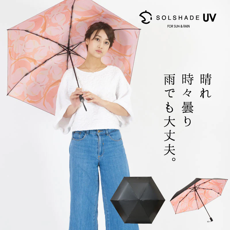 完全遮光 日傘 折りたたみ 遮光率100% 晴雨兼用