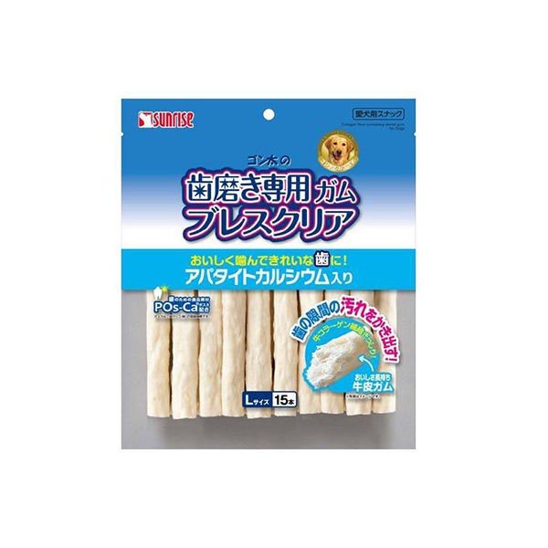 【おまけ付き!】ゴン太の歯磨き専用ガム ブレスクリア アパタイトカルシウム入り L 歯磨きガム 犬 ペット