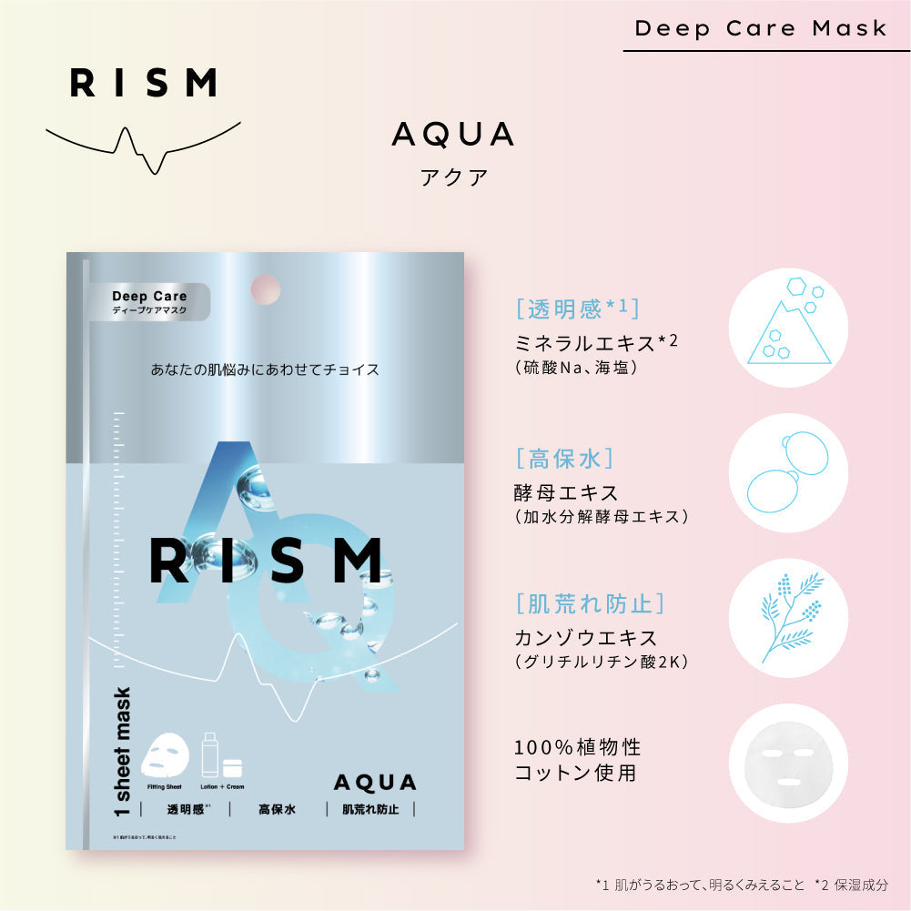 【アクア】RISM ディープケアマスク 7袋 セット リズム フェイスパック【シェア買いなら1240円!】
