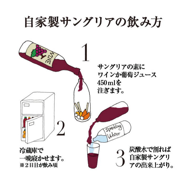 ギフト:ドライフルーツの自家製サングリアの素 プレミアムミックス・国産みかん *