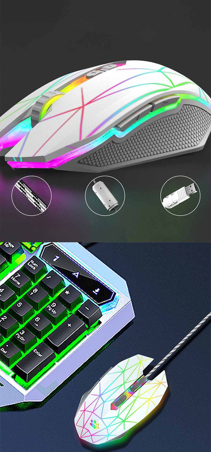 有線 ゲーミングマウス USBケーブル,1600dpi ラップトップ メタルプレート 競技用ゲーム用マウス 有線マウス LED 4色 カラフル おしゃれ