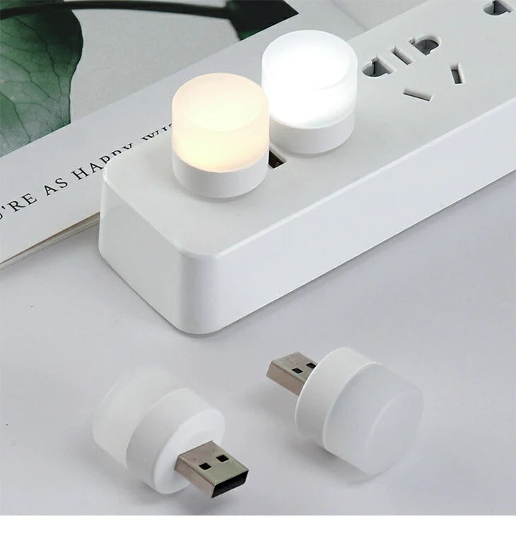 【ウォームライト】USBナイトライト LED 2色展開 常時点灯 持ち運びしやすい コンパクト 常夜灯 暖光 白光 旅行 外出 出張 夜間ライト ミニランプ
