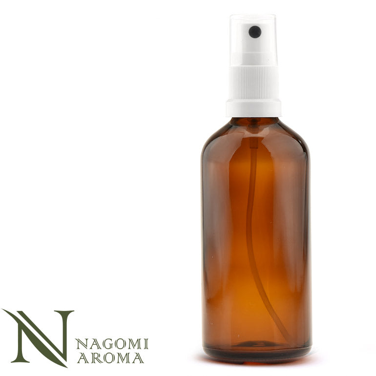 遮光ビン 100ml(アンバー) &スプレーセット 【 遮光瓶 ガラス瓶 薬瓶 調合 保存 アロマオイル エッセンシャルオイル 精油 キャリアオイル フレグランスオイル 香水 手作り コスメ ハンドメイド スプレー 茶色 】