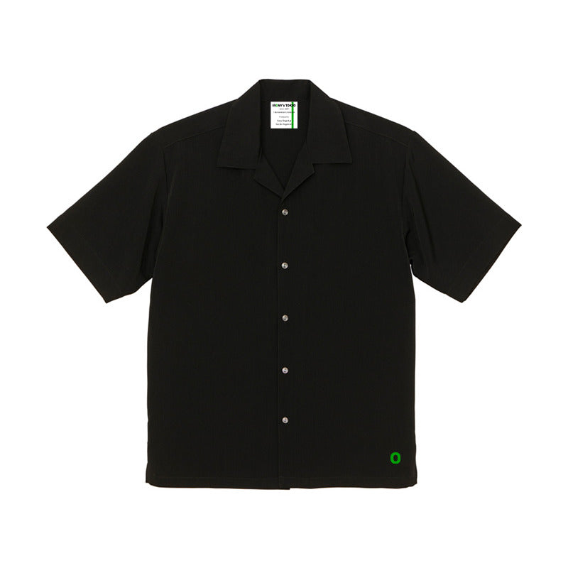 Open collar shirts 【Fleeting Trash】 Size SM Black