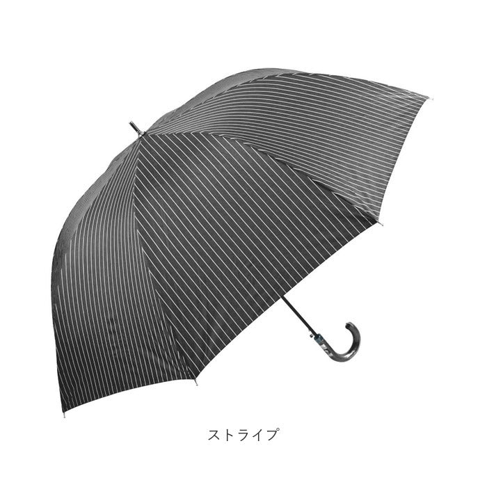 【千鳥格子・長傘75cm】 傘 大きい メンズ 通販 約 75cm ブランド アテイン おしゃれ ジャンプ傘 長傘 超大判 大判 強風 ブラック 黒 紺 ネイビー シンプル ワンタッチ 父の日 プレゼント 紳士傘 かさ