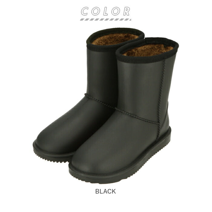 【BLACK・20cm】 ムートンブーツ レディース ショート 通販 キッズ メンズ スノーブーツ ウィンターブーツ レインブーツ 防水 防寒ブーツ Any Walk エニーウォーク 男女兼用 ファミリー サイズ 寒さ対策