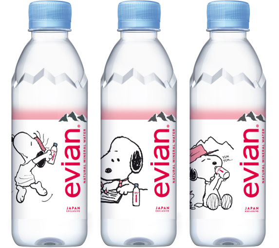 【1本あたり約59円】エビアン スヌーピーデザインボトル 330ml×48本