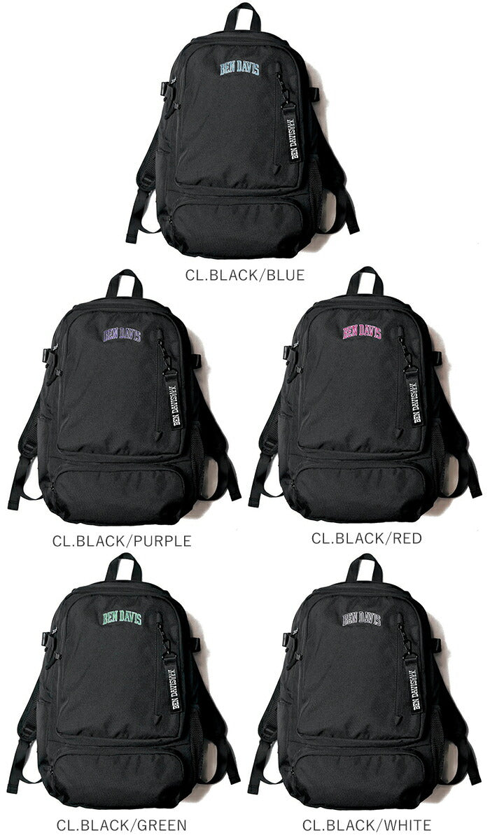 【BLACK/PINK・BDW-9272】 リュック メンズ ブランド 通販 BEN DAVIS ベンデイビス スポーツ 大容量 おしゃれ 黒 リュックサック シンプル 無地 ロゴ オシャレ a4 ママ レディース 通学 通勤 丈夫 軽量