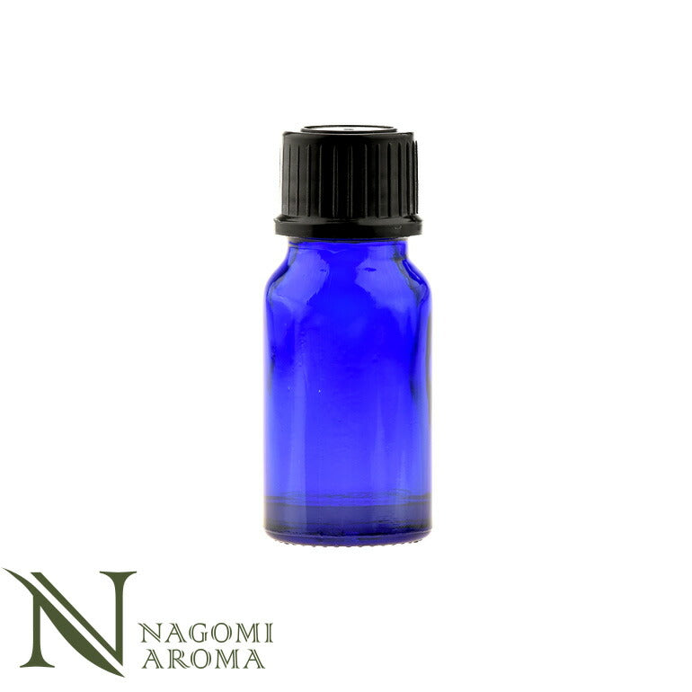 遮光ビン 10ml(ブルー) 黒キャップ&ヴァーティカルドロッパー 【 遮光瓶 ガラス瓶 薬瓶 調合 保存 アロマオイル エッセンシャルオイル 精油 キャリアオイル フレグランスオイル 香水 手作り コスメ ハンドメイド 蓋付 コバルト 】