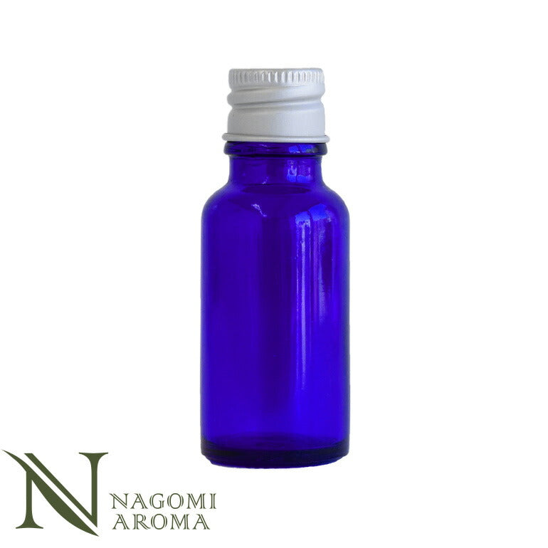 遮光ビン 20ml(ブルー) シルバーキャップ ヴァーティカルドロッパー 【 遮光瓶 ガラス瓶 薬瓶 保存 アロマオイル エッセンシャルオイル 精油 キャリアオイル フレグランスオイル 香水 手作り コスメ ハンドメイド 蓋付 コバルト 】
