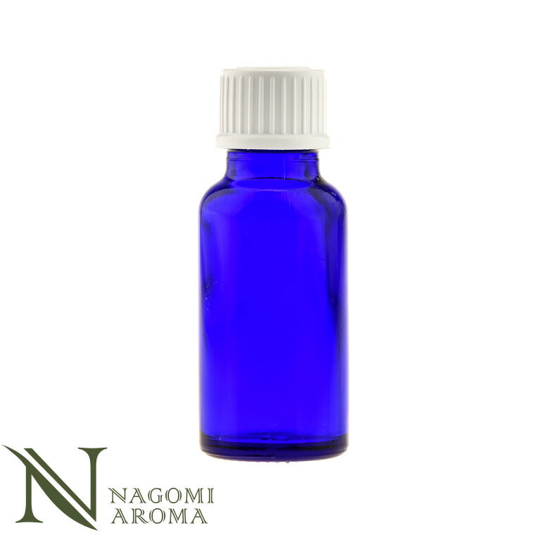 遮光ビン 20ml(ブルー) 白キャップ&ヴァーティカルドロッパー 【 遮光瓶 ガラス瓶 薬瓶 保存 アロマオイル エッセンシャルオイル 精油 キャリアオイル フレグランスオイル 香水 手作り コスメ ハンドメイド 蓋付 コバルト 】