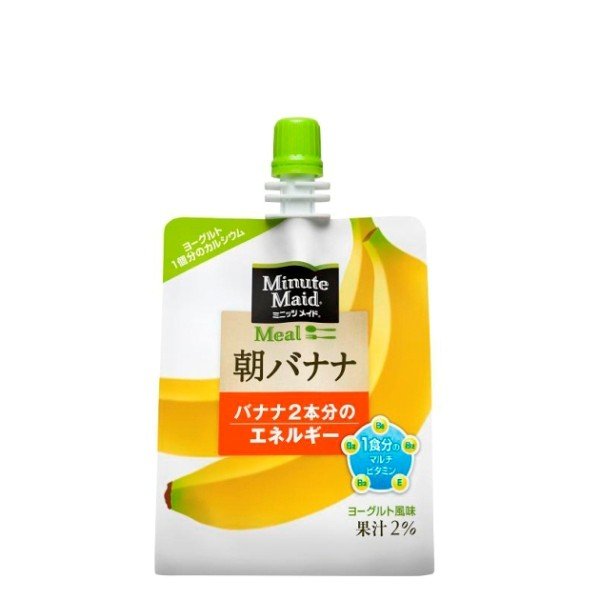 コカ・コーラ ミニッツメイド 朝バナナ・朝リンゴ180g 各12本 計24本