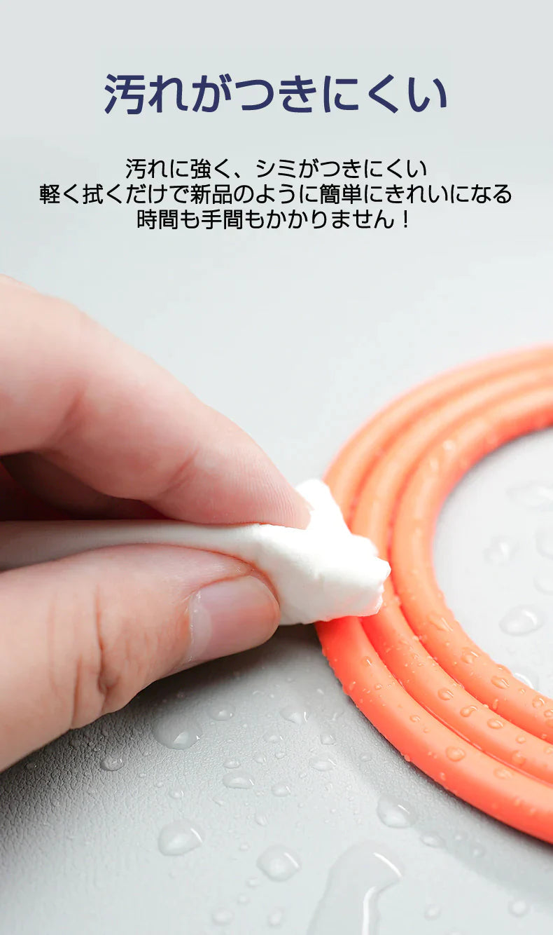 カウシェ特別価格 オレンジ ライトニングケーブル 5倍強度 内蔵銅線 充電ケーブル 合金 充電規格 1.5m 日本ブランド