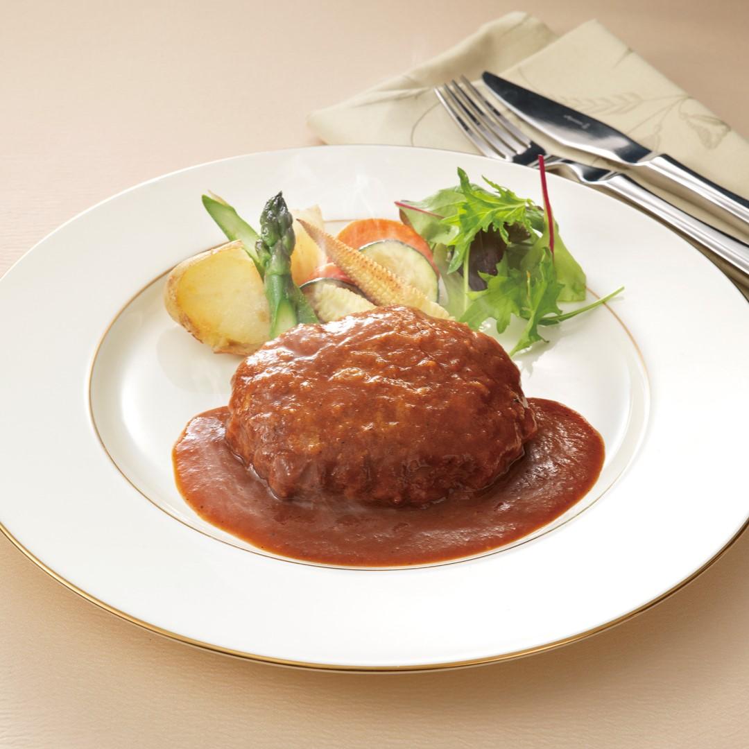 「リーガロイヤルホテル」ビーフハンバーグ 140g(ハンバーグ90g・ソース50g)×6個 リーガロイヤル ホテル 大阪 ビーフ ハンバーグ デミグラス ソース 牛肉 煮込み ギフト プレゼント 温めるだけ おかず 惣菜 冷凍 レトルト 人気 おすすめ ランキング ※代引不可
