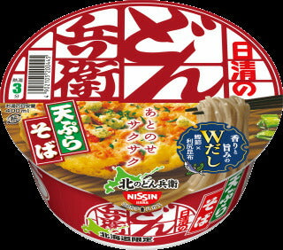 日清食品 北のどん兵衛 天ぷらそば 101g 12個入り (1ケース)北海道限定 カップ麺 だし 鰹節 利尻昆布 Wだし 帰省 プレゼント ギフト 人気
