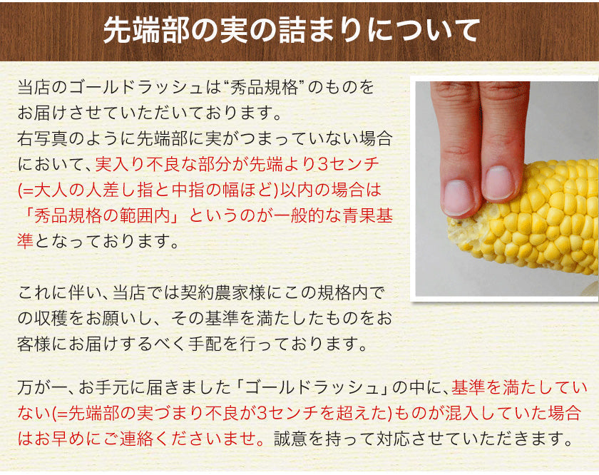 日本最速級6月中出荷 とうもろこし ゴールドラッシュ 7本入り (3L~L サイズ) コーン 朝採り 生で食べられる スイートコーン お取り寄せ お取り寄せグルメ