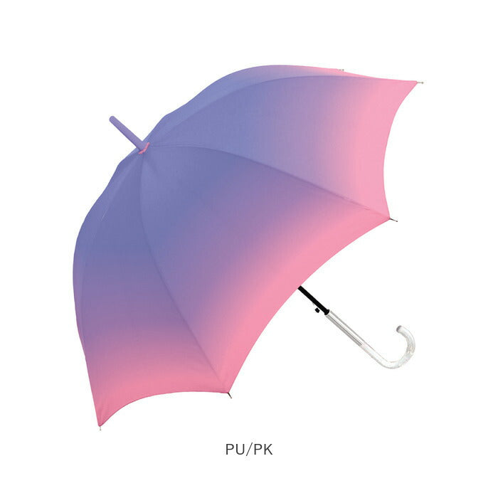 【NV/LBL】 晴雨兼用傘 長傘 58cm 通販 レインボー グラデーション 雨傘 日傘 傘 カサ かさ 晴雨兼用 紫外線カット uvカット ミルキートーン アンブレラ 大きめ 遮光 大人 子供 レディース ジュニア