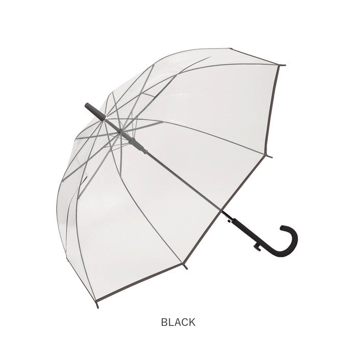 【LBLUE・プラスチック傘】 ビニール傘 レディース 通販 カラーグラスファイバー フック付 60cm 傘 雨傘 長傘 アンブレラ ワンタッチ傘 ジャンプ傘 ジャンプ ワンタッチ カラー グラスファイバー おしゃれ