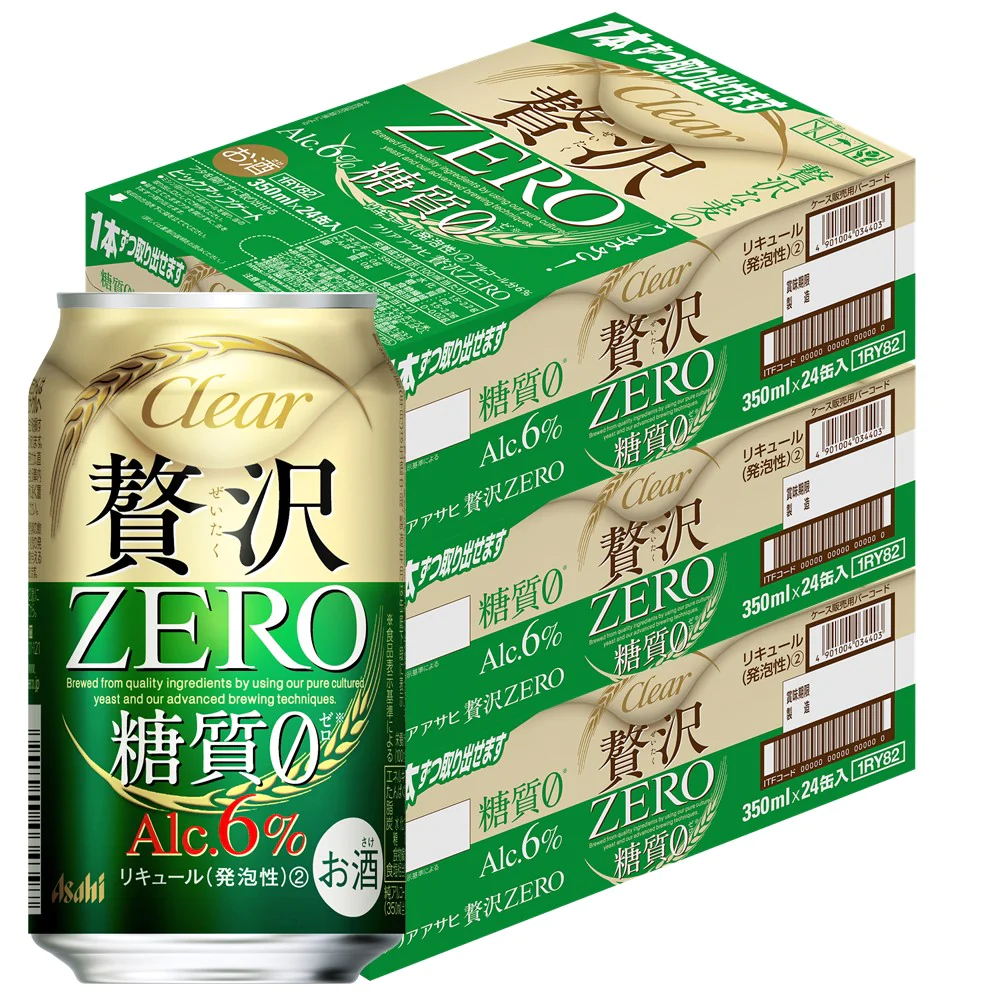 【送料無料】アサヒ クリアアサヒ 贅沢ゼロ 350ml×3ケース/72本