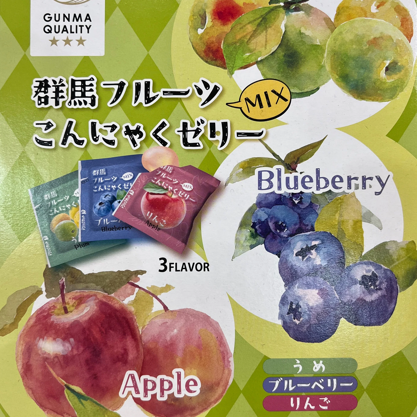 【たっぷり640g!!】雪国アグリ 群馬 フルーツこんにゃくゼリー MIX 蒟蒻ゼリー ゼリー うめ ブルーベリー りんご こんにゃく スイーツ お菓子 ※