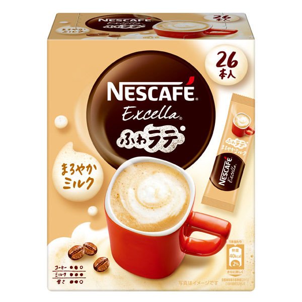 【箱なしバラ売りおまけ付き!】【スティックコーヒー】ネスレ日本 ネスカフェ エクセラ ふわラテ まろやかミルク (26本入)