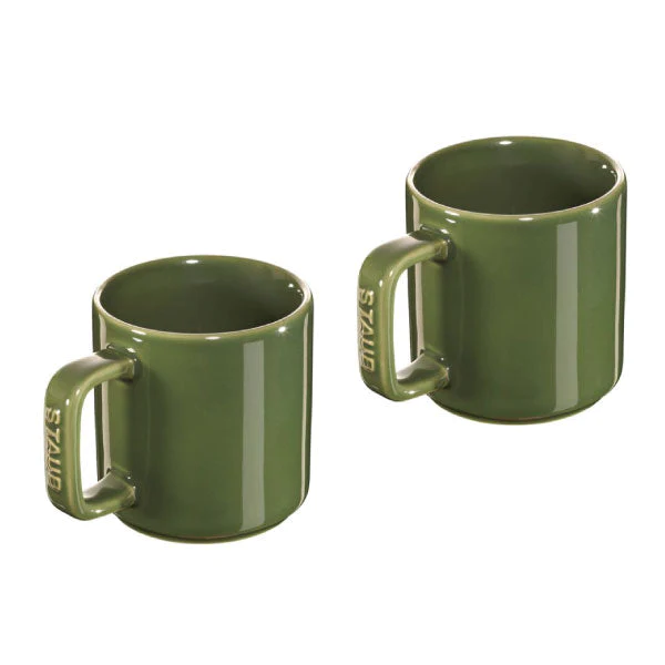 【公式】 ストウブ セラミック マグカップ 2pcs セット 7cm バジルグリーン STAUB【エコ得リリースSALE】