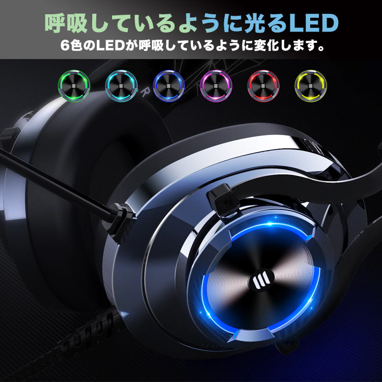 【PlatingBlue】EKSA ゲーミング ヘッドフォン マイク付き eksa-001